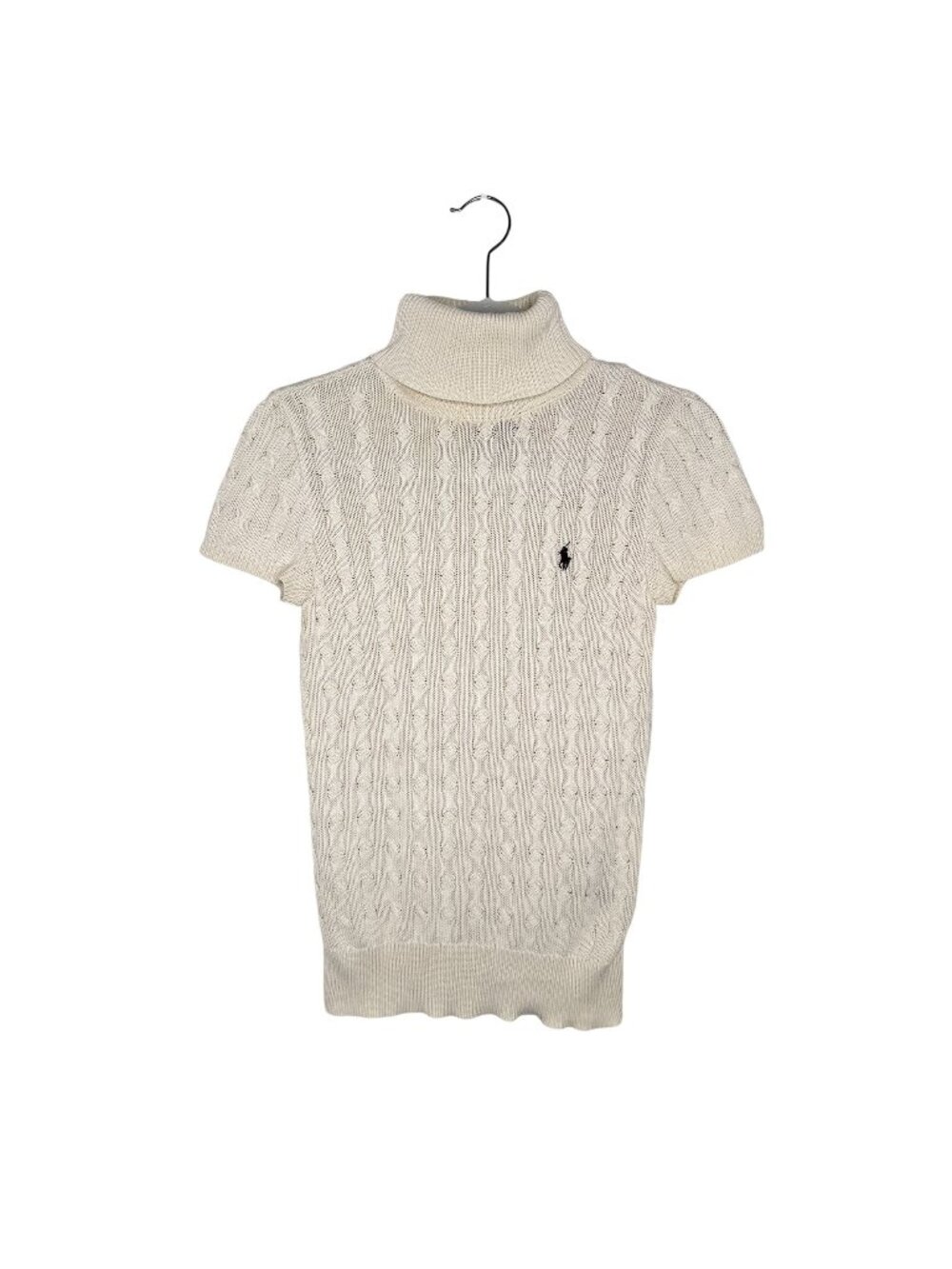 Ralph Lauren Sport Womens Ivory Cable Knit Turtleneck , M